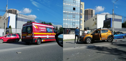 Accident pe varianta Zorilor - Mănăștur! Clujeancă, transportată de urgență la spital după impact. FOTO